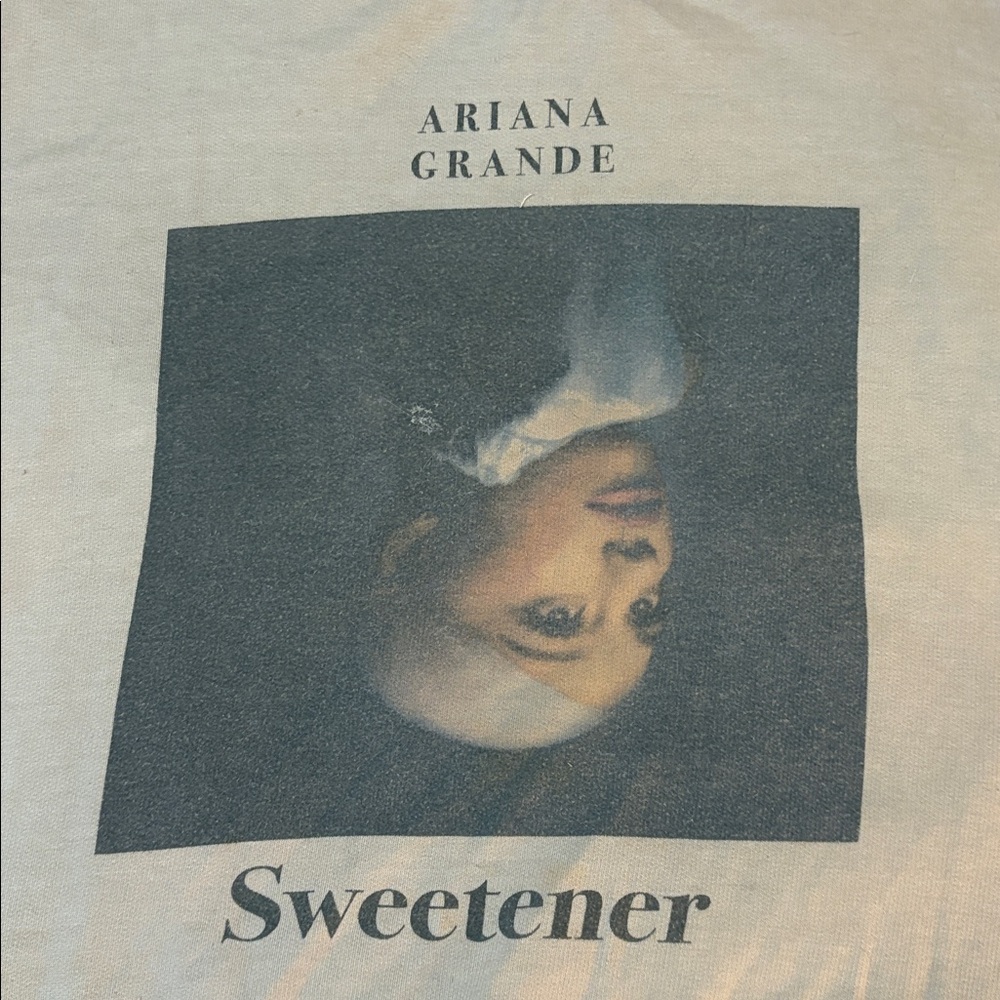 Ariana Grande Beige Crewneck Tee